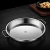 Plates Steamed Rice Tray Cold Noodle Making Plate Stainless Steel Pan Restaurant Cake Dish Kitchen Serving With Dishes