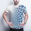 Camisetas masculinas de verão masculino e feminino 3D Casual 3D T-shirt tridimensional T-shirt Top de moda da moda respirável