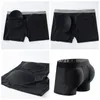 Cueca boxer masculina JOCKMAIL malha acolchoada com almofadas de quadril Boxers masculinos BuPadded elástico Truncks aprimoramento