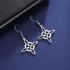 Dangle Earrings Teamer Witch Knot Earring For Women Stainless Steel Witchcraft Amulet Drop Supernatural Wiccan Jewelry Gift Wholesale