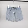 Designer de luxe Femmes Mini Robe Sexy Denim Shorts Jupe Faux Deux Pièces Conception Jupes252u