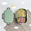 Servis uppsättningar söta bärbara förvaringskontor för en enkel användning för barn vuxna läcksäker mikrovågsugn säker nordisk lunch container bento