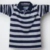 Men's Polos Excellent Quality Long Sleeved Polo Shirt Big Size Striped Cotton Shirts Casual Mens Lapel Top Tees Plus 5XL