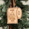 Christmas Decorations Decoration Toilet Paper Crisis Novelty Decor Tree Hanging Pendant Wooden Home