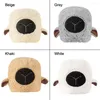 Basker Autumn Winter Soft Warm Outdoor Bucket Hat Bear Ear Ball Plush Fisherman Caps Faux päls