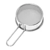 Outils de cuisson farine tamis passoire 304 acier inoxydable léger facile à nettoyer poignée ergonomique maille rond tamis pour