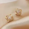 Stud Earrings Karopel Top Quality Flower Created Moissanite Women 925 Sterling Silver Fine Jewelry Wedding Gifts