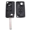 1st 3 knappar fjärrkontroll Key Case Shell Entry FOB CASE Bil ​​Alarm Cover Housing for Citroen C2 C3 C4 C5 C6 KEYLESS