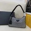 2021 Ladies Black Diamond Nylon Totes Underarm Bag Fashion Elegant Waterproof Portable Shopping268t