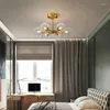 Chandeliers Modern All Copper Led Chandelier Luxury El Decor Bedroom Hanging Lamp Living Room Kitchen Restaurant Ceiling Lighting