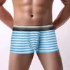 Underbyxor sexiga underkläder män boxare shorts cueca varumärke man randig bomull mid-mist u konvex påse calzoncillos marcas s-l