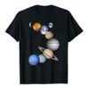 Koszulki mężczyzn Solar Układ słoneczny T -koszulka kosmiczna Tshirt UE Rozmiar 100 bawełniany miękka załoga szyja oddychająca koszulki 221231