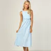 Casual jurken sexy spaghetti riem zomerjurk 2023 slip zwart backless maxi vintage elegante vrouw feest prinses