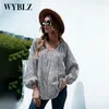 Women's T Shirts WYBLZ European And American Sexy Off Shoulder Top Loose Casual Blouse Shirt Women Lantern Sleeve Elegant T-shirt For