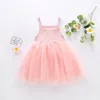 Mädchen Kleider süße Baby Prinzessin Party Brautjungfer Kleid Kleinkind ärmellose Tutu Tüll Schichten Sonne