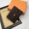 Ganze Mode Single 2361 Reißverschlusstasche Männer und Frauen Leder Geldbörse Luxurys Designer Taschen Geldbörse mit brauner Box Card290Y