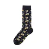 Calzini da uomo Uomini di alta qualità Nota musicale Birra Cotone stampato Hip Hop Lungo Felice Divertente Sox Harajuku Designer Calcetines Meias Maschio