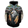 Felpe con cappuccio da uomo 2023 Black Aboriginal Retro People Anren 3D Felpa con cappuccio Uomo Donna Moda Felpa con cappuccio Pullover manica lunga Style-9