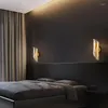 Wandlampen Postmoderne Goldlampe Kupfer Innendekor Wandleuchte Acryl Treppe für Wohnzimmer Schlafzimmer Korridor Gang Wellenlicht