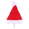 Dog Apparel 1PCS Winter Dogs Red Santa Claus Christmas Hats Warm Puppy Hat With Ball Plush Cloth Cute Kawaii Headwear For Xmas