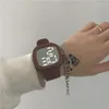 腕時計ファッションエレクトロニックLED Dightal Watch for Insニッチスクエアミラー男性女性学生韓国バージョンシンプルな気質