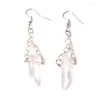 Collier boucles d'oreilles ensemble 2 pièces bijoux femmes Point Transparent Quartzs perles goutte