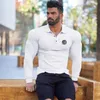 Men's Polos Autumn Cotton Polo Shirt Men Long Sleeve Muscleguys Brand Classic Breathable Fitness Tops Tees Shirts Gym Clothing