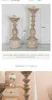 Świecowe uchwyty Dżego Rzeźbia Retro Antyczne drewniane filar