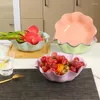 Plates Creative Modern Living Room Storage Tray European Style Home Lotus Leaf Fruit Plate Office Desktop Snack Candy