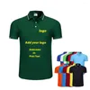 Men's Polos Customized Women's And Casual Solid Color Cotton Polo Shirts Cultural With Embroidery Logo Print Pattern