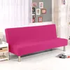 Tampa a cadeira Cober de sofá de cor sólida rosa Elastic Removable Stretch Slipcover dobra sofá com tudo incluído sem apoio de braço