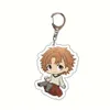Keychains Lanyards Japan Cartoon Anime Bungo Stray Dogs Keychain Acrylic Double Sided Transparent Key Chain Ring Accessories Jewelry For Fans Gift 230103