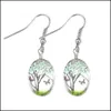 Fashion Jewelry Charm Earrings Fresh Dried Flower Charms S Dangle Earring Glass Oval Ball Drop Ear Creative Gift Delivery