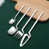 Dinnerware Sets 24 Pcs Stainless Steel Spoon Knife Fork Set Coffee Creative Hanging Cup Dessert And