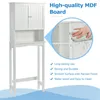 US Warehouse Over-The-Toilet Bathroom Storage Cabinet with Shelf and Two Doors Space-Saving Storage Easy to Assemble WF294604AAK