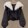 Women S Down Parkas Fashion Cotton Kurtka Kobiety Zimowe krótkie płaszcze z faux fur