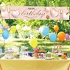 Party Decoration Fengrise Happy Birthday Banner Kids Girl Baby Shower Bunting Garland Banners Flags