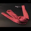 Noeuds papillon marque de mode cravate marié Gentleman mariage fête d'anniversaire cadeaux pour hommes rayé soie Gravatas Slim cravate