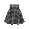 Spódnice fanco gotycka jesienna zima szare szarowie szorki damskie koronki w plisowane punkowa dziewczyna z mini mini lini