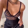 Femmes vêtements de nuit sexy dames maille dentelle vêtements de nuit sexy col en V lettre imprimé vêtements nouvelle tendance chemise de nuit lingerie manches onesies noir taille s-xl chemises