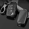 Carbon ABs bilnyckelfodral för VW Volkswagen Polo Golf 4 5 6 7 T5 Passat B6 B5 Skoda Octavia A5 A7 Seon Leon Ibiza Ateca Keychain