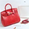 Bolsas de designer bolsas têm logotipo clássico couro de crocodilo saco de platina grande marca moda feminina bolsa versátil em forma de único