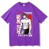 Erkek Tişörtler Yujiro Baki Hanma Anime T Shirt Erkek Manga Grappler Fighting Fighter Baskı Tees Üstler Kadın Marka Hip Hop Kişilik Tshirt T230103