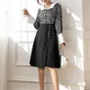 Skirts Limiguyue Elegant Women Irregular Single Breasted A-Line Korean Skirt High Waist Office Vintage Knee-length K3879