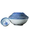 Kaseler 5/6/7/8/9 inç vintage Çin mavi ve beyaz porselen pirinç jingdezhen içi boş seramik sofra ramen çorba kase ejderha