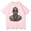 Camisetas masculinas O worm Dennis Rodman Impressão gráfica de impressão de impressão de homens comuns Hip Hop Fashion Tee Man Man Womens Crewneck de qualidade Basquete Boy Boy Sirm