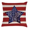 Pillow American Flag Pillowcase USA Independence Day Home Decor Cover Office Sofa Linen Throw Case Funda Cojines 45x45