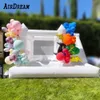 wholesale Casa de rebote inflable comercial 3 en 1 Castillos gorilas Boda de PVC Castillo de salto inflable Puente con tobogán Bola para niños envío gratis a su puerta