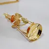 Style européen doré feuille d'abricot arbre bougeoir métal Table centres de table parfumé chandelier pour noël cadeau de mariage