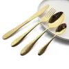 Ensembles de vaisselle 4pcs Rose Set Counds Forks Spoons Dîner en acier inoxydable Vide-Gol Couvrerie de cuisine Spearware